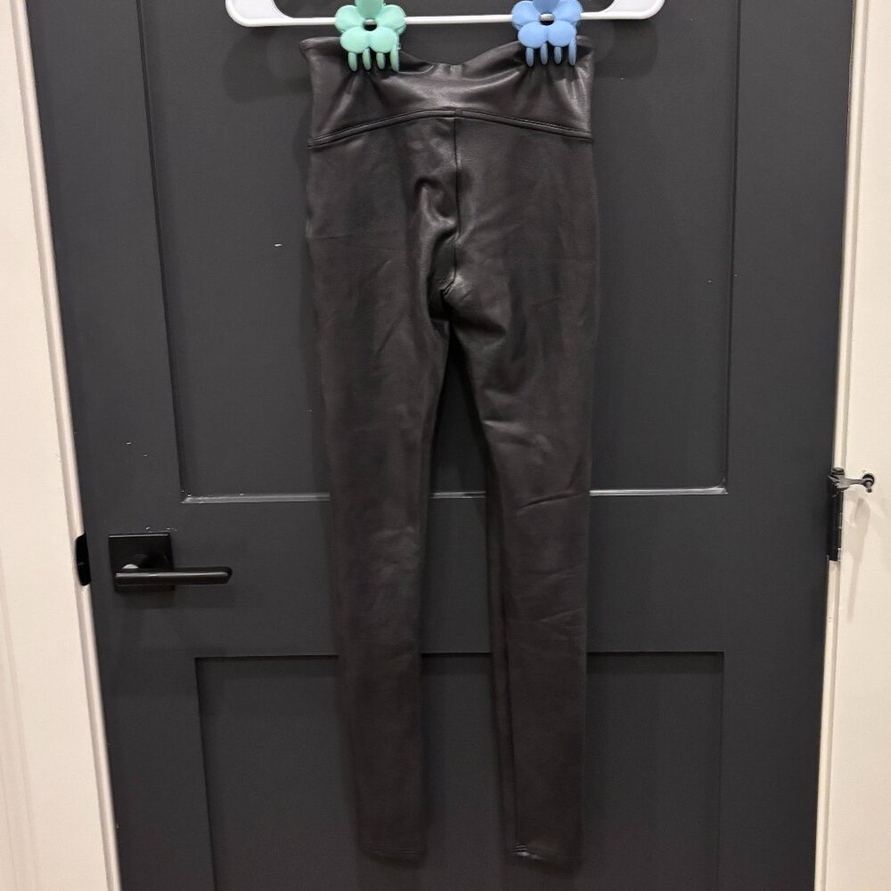 SPANX Faux Leather Moto Leggings - Picture 3 of 3